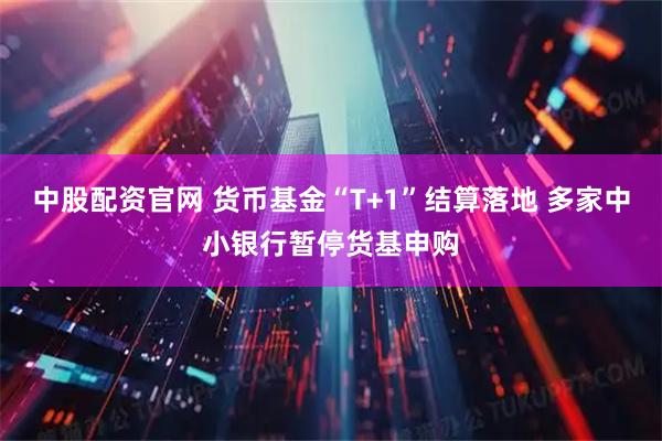 中股配资官网 货币基金“T+1”结算落地 多家中小银行暂停货基申购